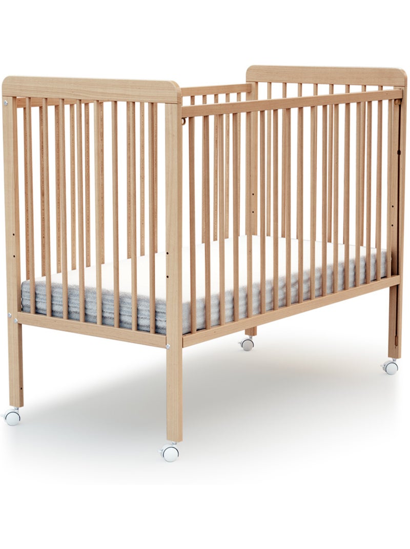 Cuna bebé con lateral abatible livo madera Beige claro - Kiabi
