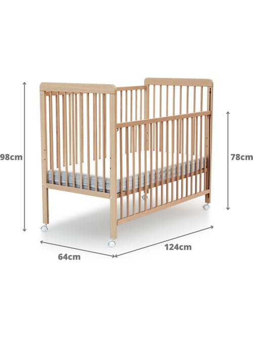 Cuna bebé con lateral abatible livo madera - Kiabi Cuna bebé con lateral abatible livo madera - Kiabi