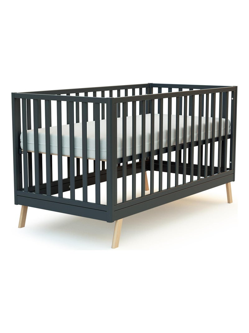 Cuna bebé evolutiva kasa madera Gris antracita - Kiabi