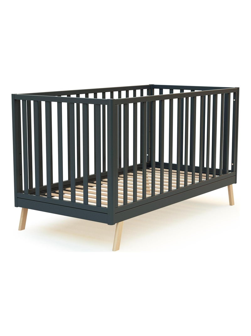 Cuna bebé evolutiva kasa madera Gris antracita - Kiabi
