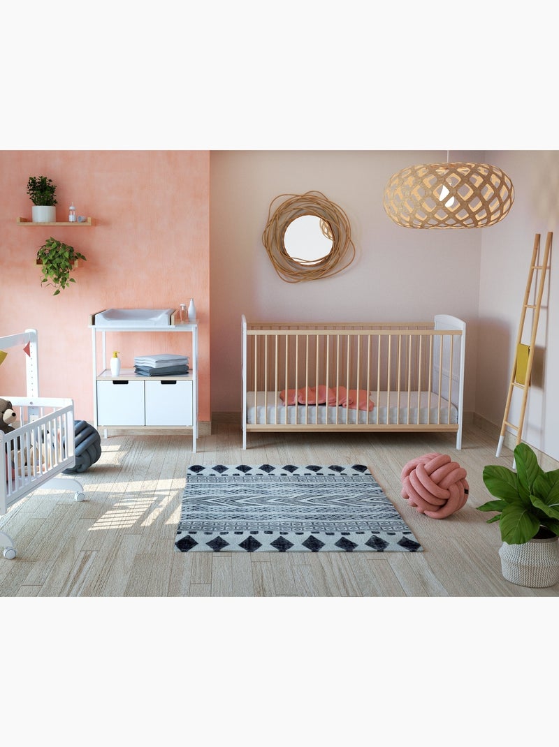 Cuna bebé evolutiva luna madera Beige/Blanco - Kiabi
