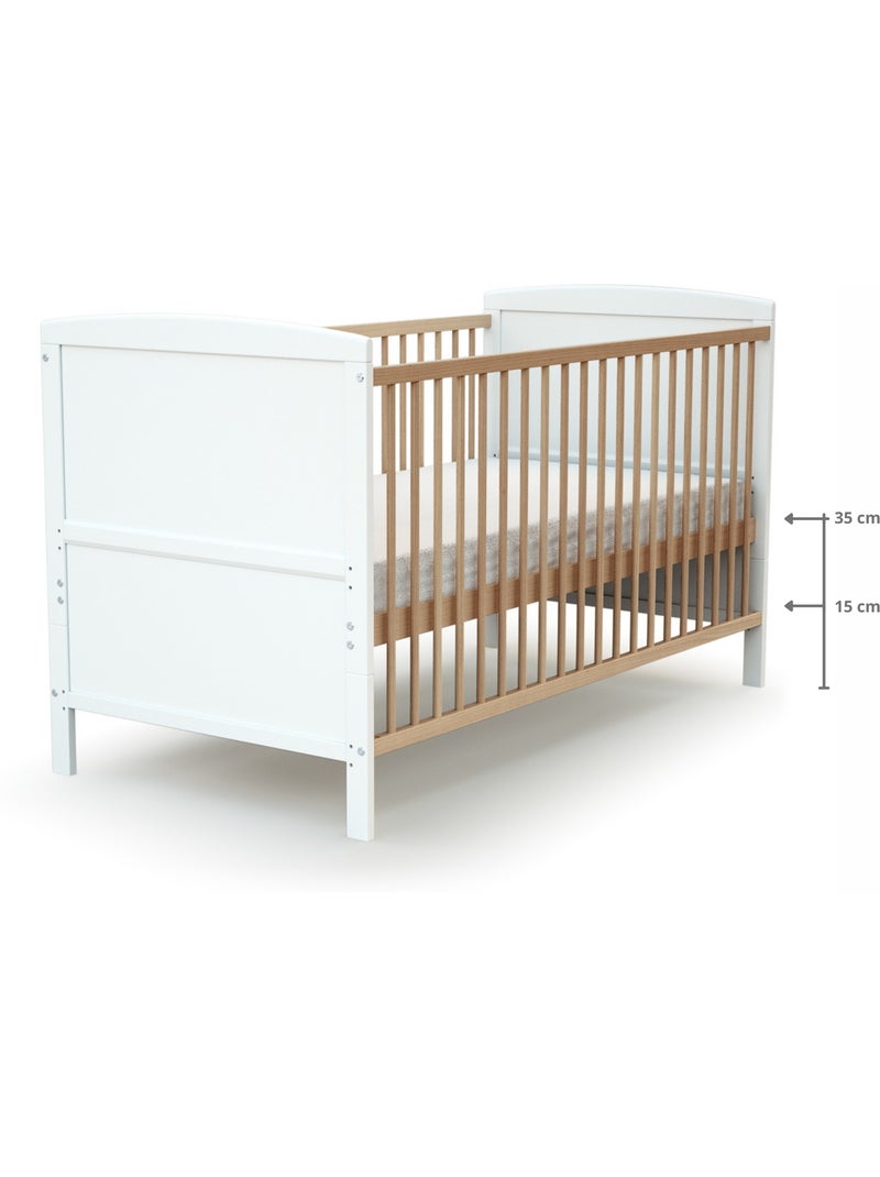 Cuna bebé evolutiva luna madera Beige/Blanco - Kiabi
