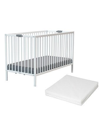 Cuna bebé plegable con colchón madera flex