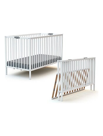 Cuna bebé plegable con colchón madera flex