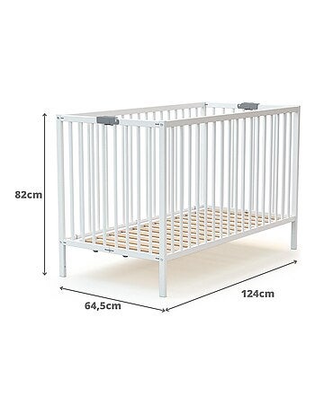 Cuna bebé plegable con colchón madera flex