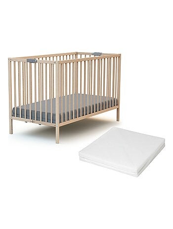 Cuna bebé plegable con colchón madera flex