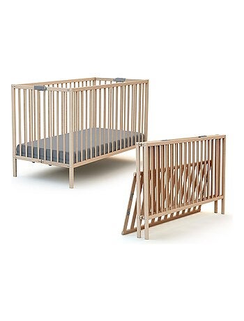 Cuna bebé plegable con colchón madera flex