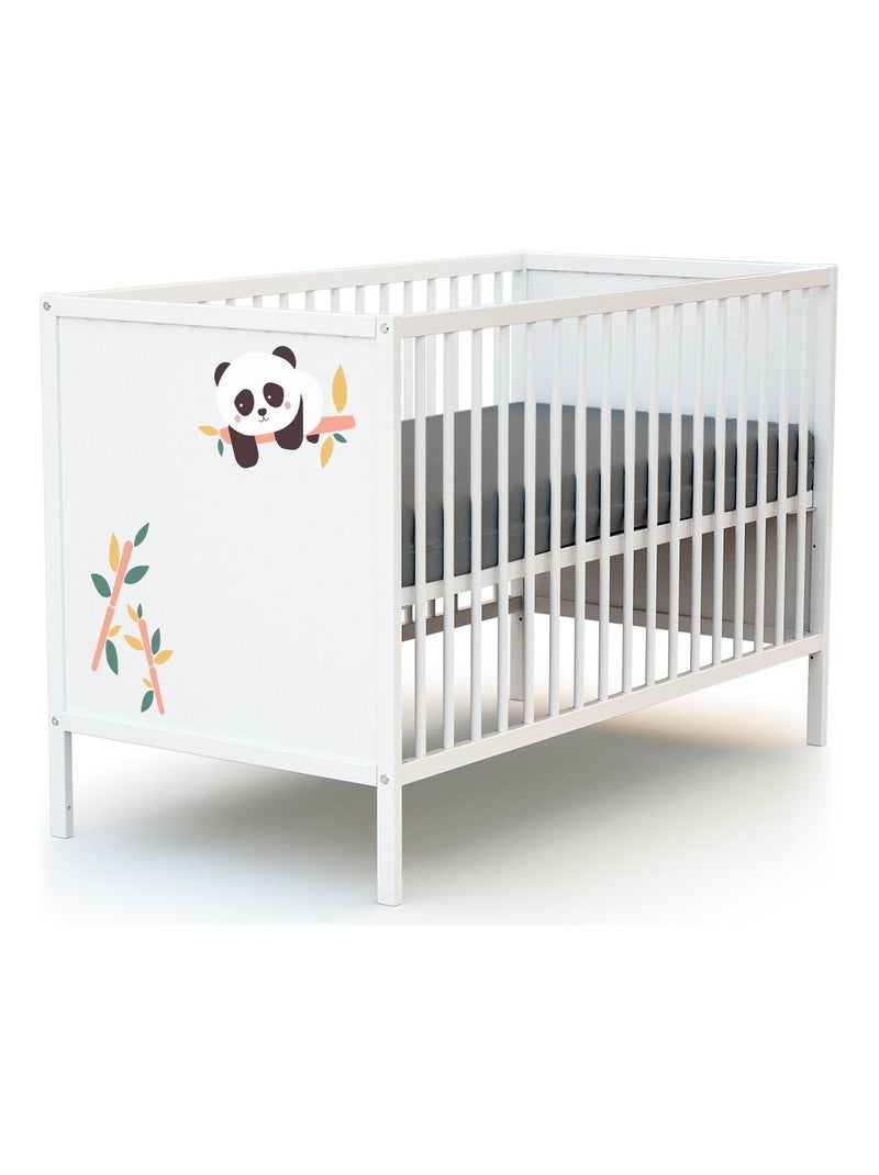 Cuna bebe renard madera alba Blanco Naranja - Kiabi