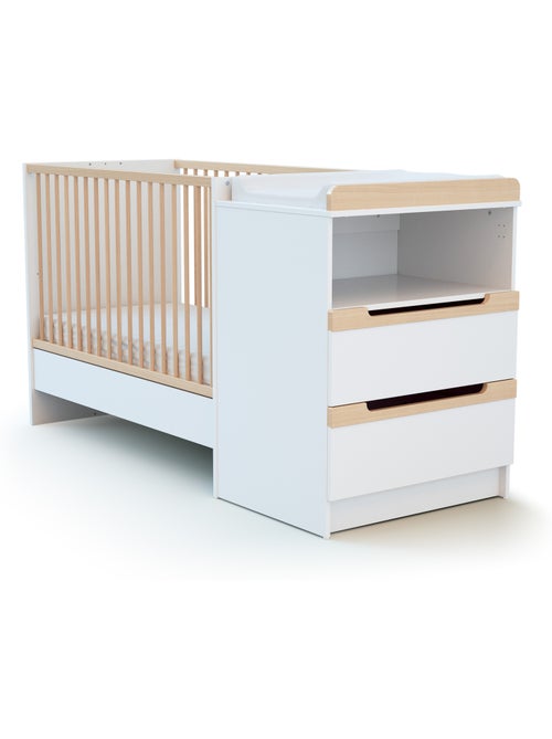 Cuna bebé y cómoda cambiador evolutiva CARNAVAL madera - Kiabi