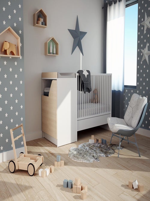 Cuna bebé y cómoda cambiador evolutiva CARNAVAL madera - Kiabi