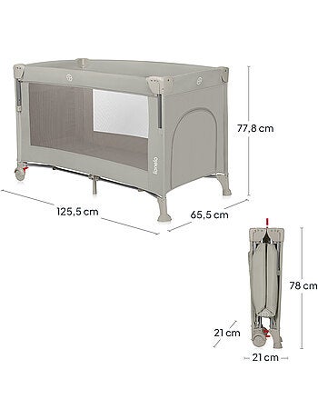 Cuna colecho 3 en 1 Ellen de LIONELO - Cuna de viaje - Parque infantil - Colchón de alta densidad -