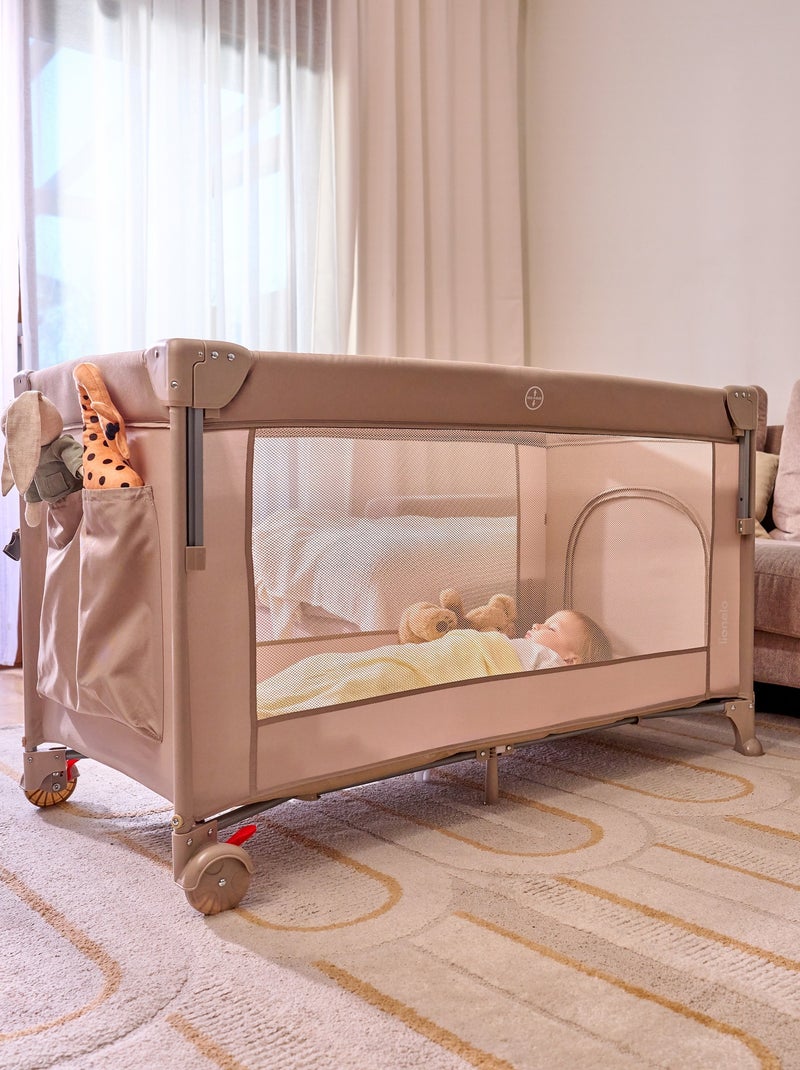 Cuna colecho 3 en 1 Ellen de LIONELO - Cuna de viaje - Parque infantil - Colchón de alta densidad - Beige - Kiabi