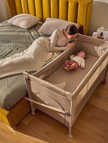 Cuna colecho 3 en 1 Ellen de LIONELO - Cuna de viaje - Parque infantil - Colchón de alta densidad -
