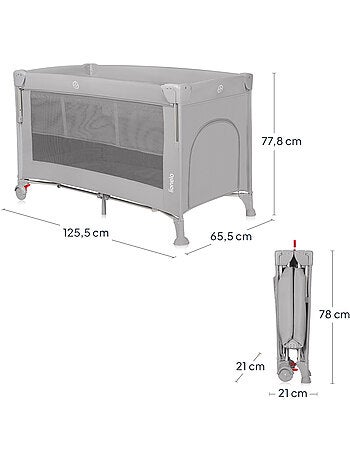 Cuna colecho 3 en 1 Ellen de LIONELO - Cuna de viaje - Parque infantil - Colchón de alta densidad -