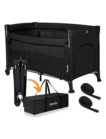 Cuna colecho 3 en 1 Ellen de LIONELO - Cuna de viaje - Parque infantil - Colchón de alta densidad -