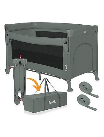 Cuna colecho 3 en 1 Ellen de LIONELO - Cuna de viaje - Parque infantil - Colchón de alta densidad -