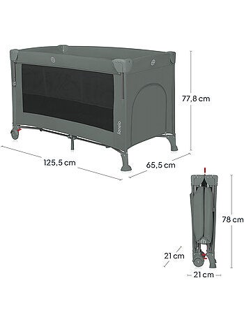 Cuna colecho 3 en 1 Ellen de LIONELO - Cuna de viaje - Parque infantil - Colchón de alta densidad -