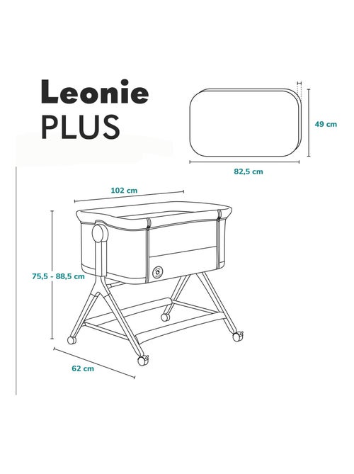 Cuna colecho 3 en 1 Leonie Plus de LIONELO - 0-9 kg - Altura e inclinación ajustables - Kiabi