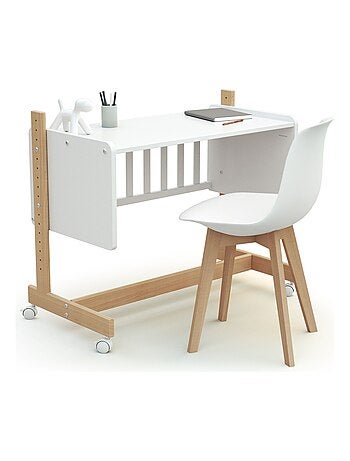 AT4 - Cuna colecho bebé evolutiva NATO madera - Blanco - 40 x 80 - 88 x 45,50 x 79,50 cm