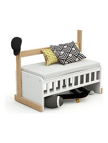 AT4 - Cuna colecho bebé evolutiva NATO madera - Blanco - 40 x 80 - 88 x 45,50 x 79,50 cm