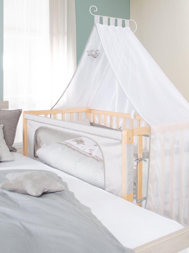 Cuna colecho con ropa de cama completa y ruedas con freno 'Roba' Gris marrón blanco - Kiabi