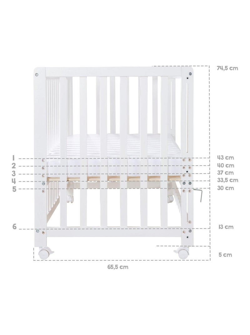 Cuna colecho con ropa de cama completa y ruedas con freno 'Roba' Gris marrón blanco - Kiabi