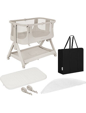 Cuna colecho convertible lionelo luna - 0-9 kg - colchón incluido - altura e inclinación regulables