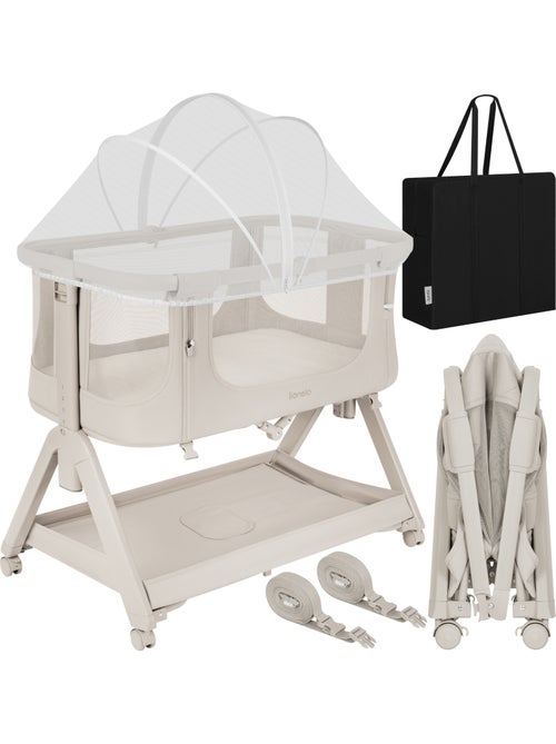 Cuna colecho convertible lionelo luna - 0-9 kg - colchón incluido - altura e inclinación regulables - Kiabi Cuna colecho convertible lionelo luna - 0-9 kg - colchón incluido - altura e inclinación regulables - Kiabi