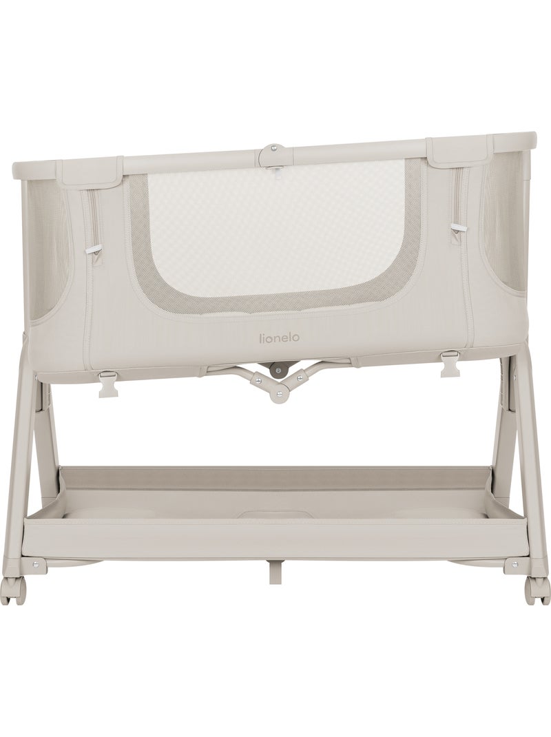 Cuna colecho convertible lionelo luna - 0-9 kg - colchón incluido - altura e inclinación regulables Beige claro - Kiabi