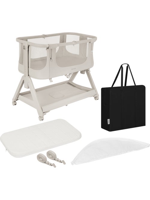 Cuna colecho convertible lionelo luna - 0-9 kg - colchón incluido - altura e inclinación regulables - Kiabi Cuna colecho convertible lionelo luna - 0-9 kg - colchón incluido - altura e inclinación regulables - Kiabi