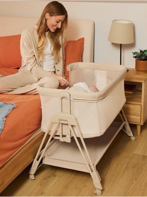 Cuna colecho convertible LIONELO Luna - 0-9 kg - Colchón incluido - Altura e inclinación regulables - Kiabi