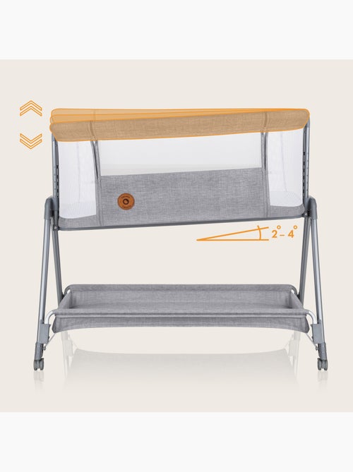 Cuna colecho convertible LIONELO Luna - 0-9 kg - Colchón incluido - Altura e inclinación regulables - Kiabi Cuna colecho convertible LIONELO Luna - 0-9 kg - Colchón incluido - Altura e inclinación regulables - Kiabi