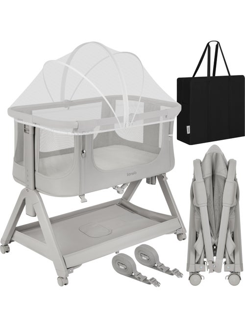 Cuna colecho convertible lionelo luna - 0-9 kg - colchón incluido - altura e inclinación regulables - Kiabi Cuna colecho convertible lionelo luna - 0-9 kg - colchón incluido - altura e inclinación regulables - Kiabi