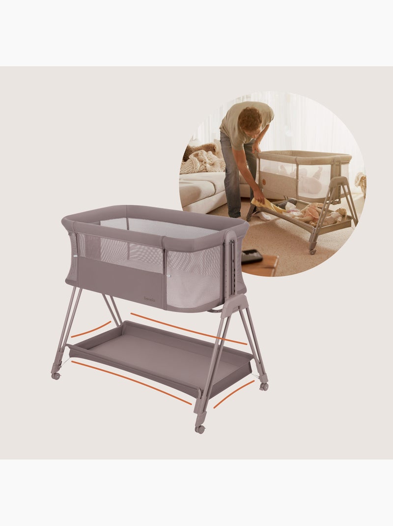 Cuna colecho convertible LIONELO Luna - 0-9 kg - Colchón incluido - Altura e inclinación regulables Taupe - Kiabi