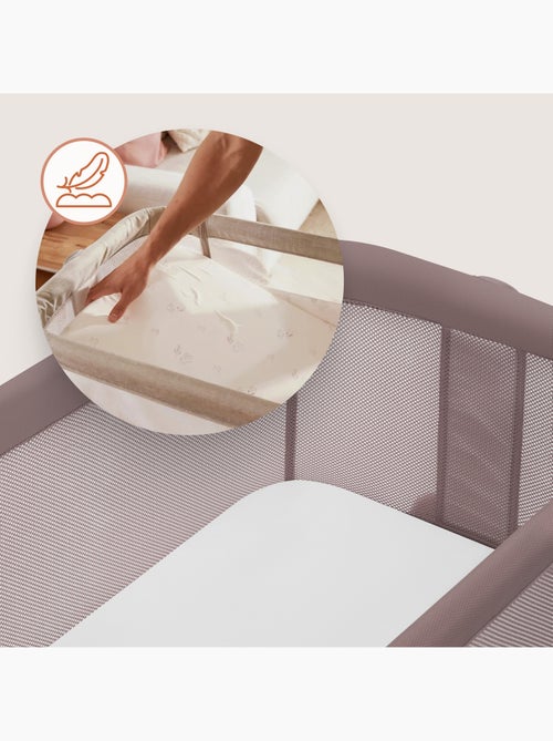 Cuna colecho convertible LIONELO Luna - 0-9 kg - Colchón incluido - Altura e inclinación regulables - Kiabi