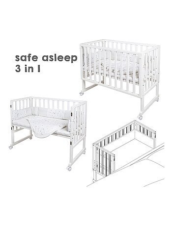 Cuna colecho evolutiva 3 en 1 + ropa de cama - ROBA 'Safe Asleep®'