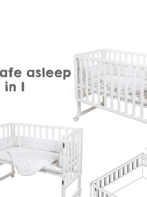 Cuna colecho evolutiva 3 en 1 + ropa de cama - ROBA 'Safe Asleep®' - Kiabi