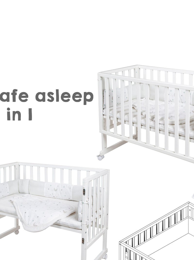 Cuna colecho evolutiva 3 en 1 + ropa de cama - ROBA 'Safe Asleep®' Blanco - Kiabi