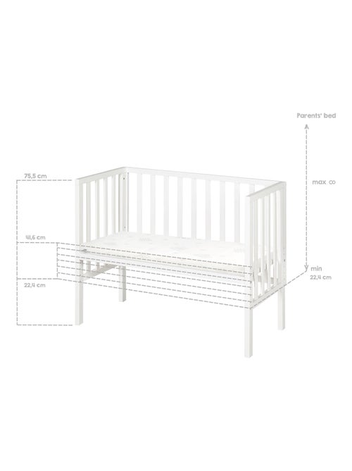 Cuna colecho para recién nacido con colchón transpirable y barrera de tela 'Roba' - Kiabi