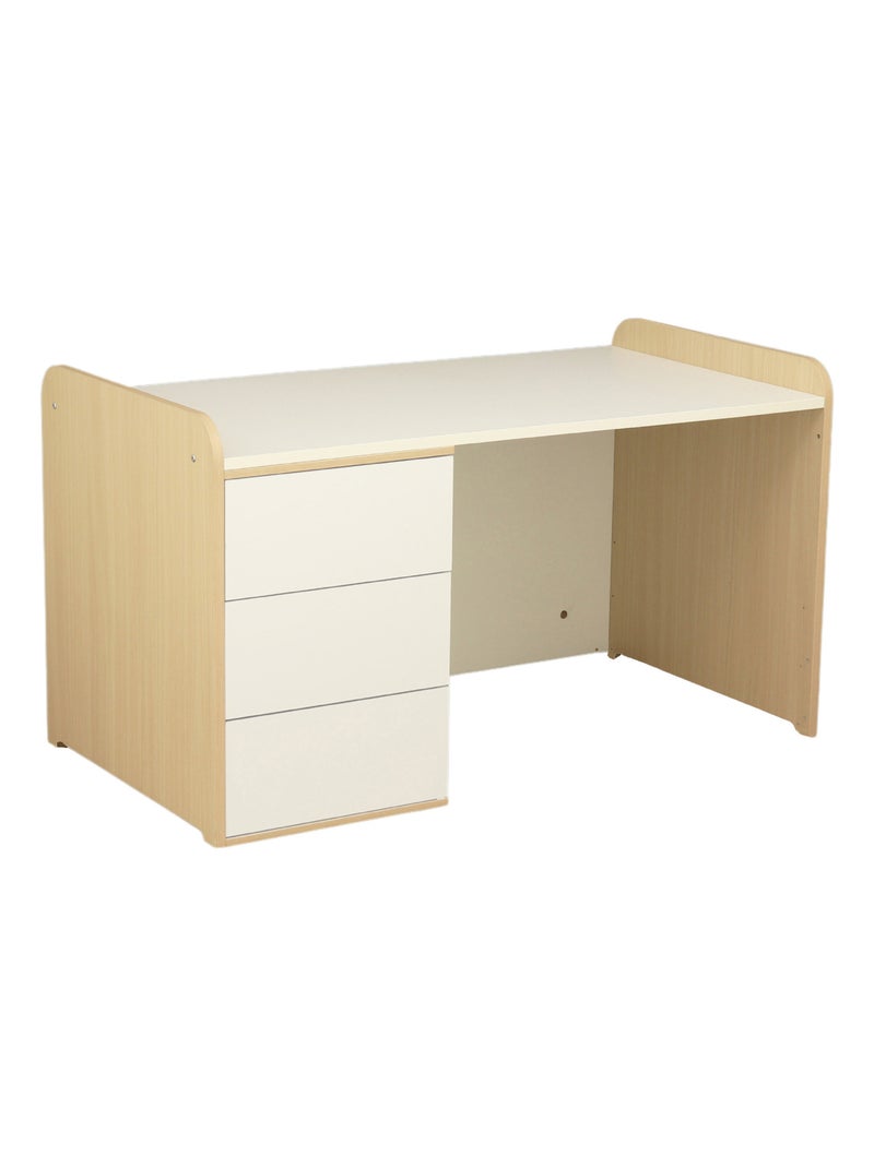 Cuna combinada 140x70 evolutiva en 90x190 con cómoda cambiador de 3 - SAUTHON Beige/Blanco - Kiabi