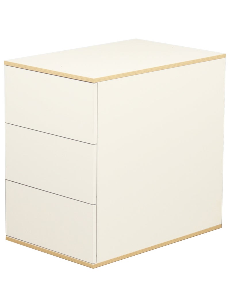 Cuna combinada 140x70 evolutiva en 90x190 con cómoda cambiador de 3 - SAUTHON Beige/Blanco - Kiabi