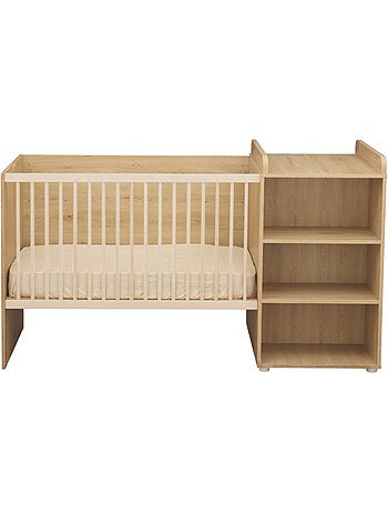 Cuna combinada de 60 x 120, ampliable a 90 x 190, con acabado en madera de - SAUTHON