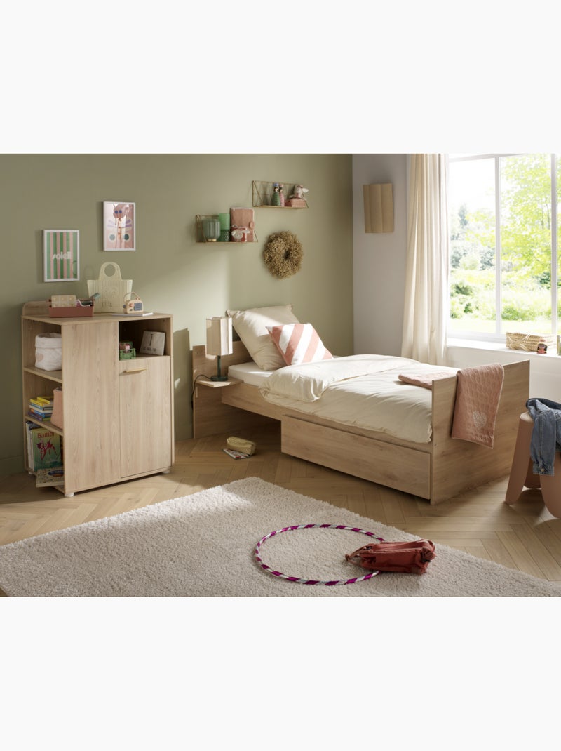Cuna combinada de 60 x 120, ampliable a 90 x 190, con acabado en madera de - SAUTHON Marrón - Kiabi