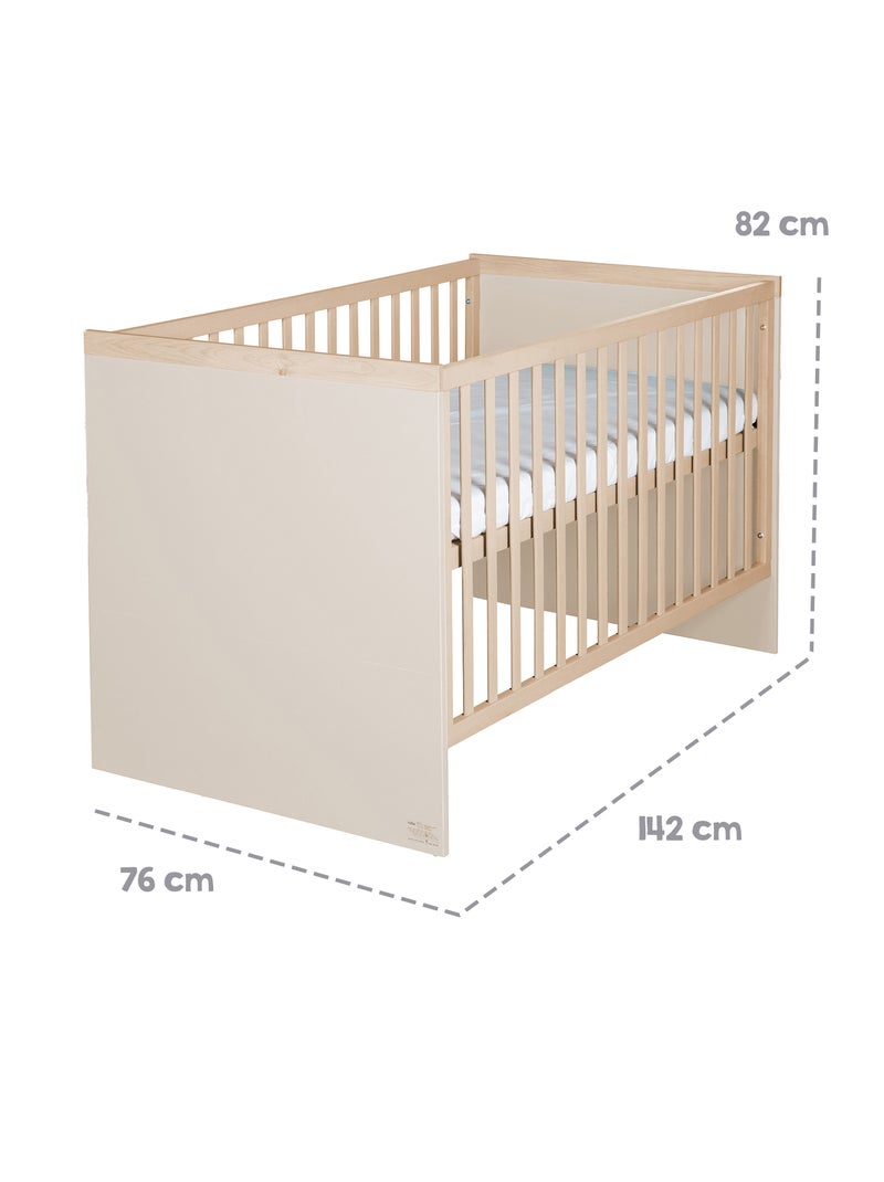 Cuna combinada minimalista 70 × 140 cm Elva Roba Beige - Kiabi