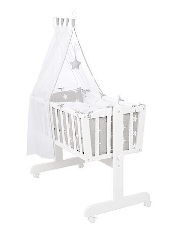 Cuna con ropa de cama completa estampada con estrellas - ROBA 'Little Stars'