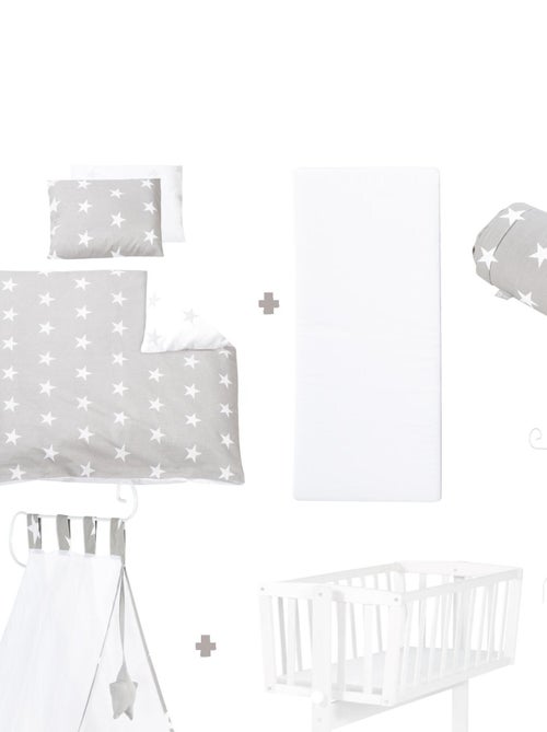 Cuna con ropa de cama completa estampada con estrellas - ROBA 'Little Stars' - Kiabi