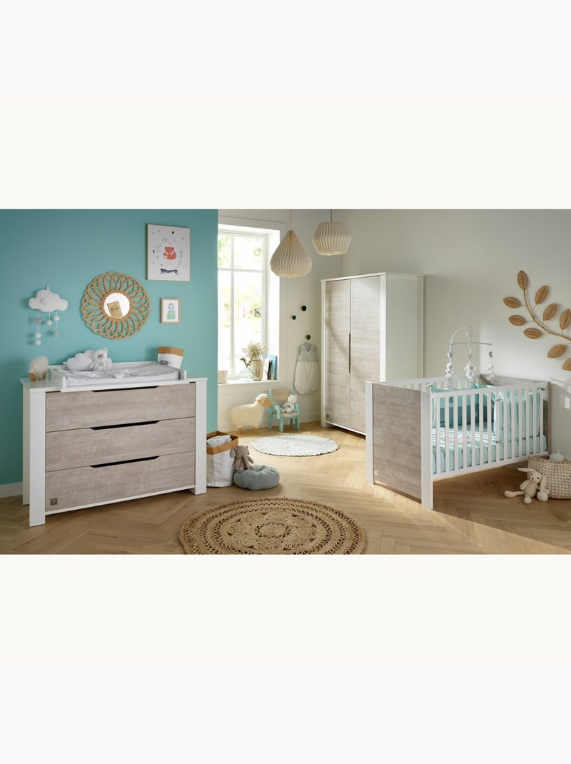 Cuna convertible - SAUTHON Gris blanco - Kiabi
