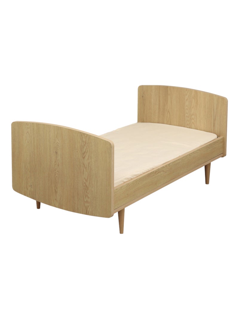 Cuna convertible 70x140 - Little Big Bed en madera, decoración roble - SAUTHON Marrón - Kiabi