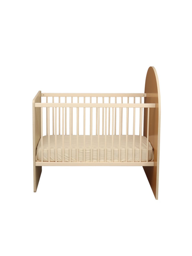 Cuna convertible de 120x60 a 90x190 - decoración en madera de roble sepia, forma de - SAUTHON Marrón caramelo - Kiabi