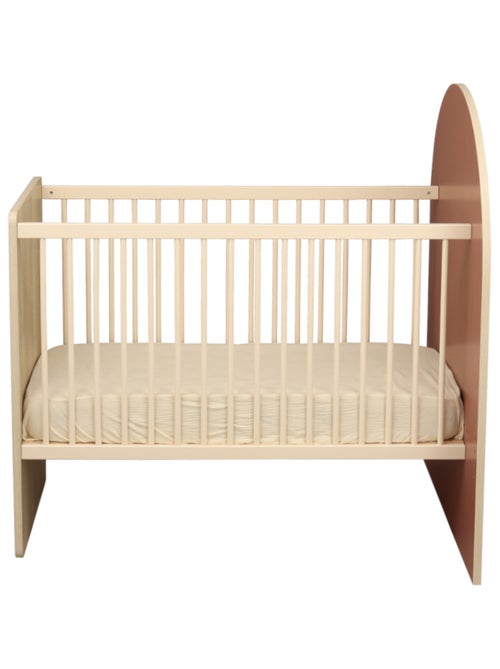 Cuna convertible de 120x60 a 90x190 - decoración en madera de roble sepia, forma de - SAUTHON - Kiabi